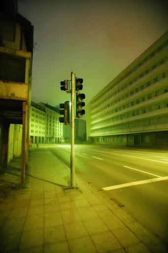Monochromatic Liminal Fluorescents style reference image — liminal space