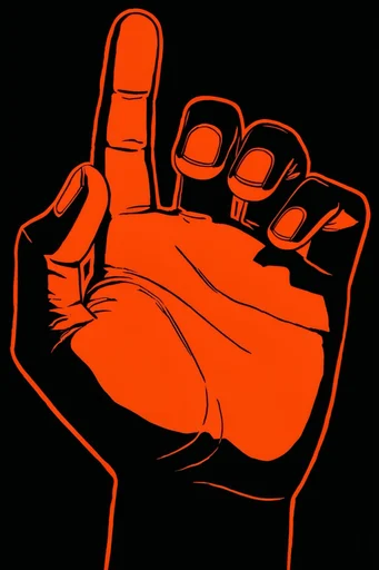 Crimson Noir Graphic style reference image — bold silhouette