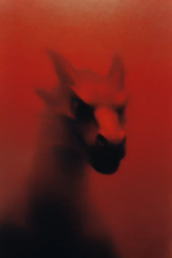 Crimson Spectral Noir style reference image — spectral silhouette