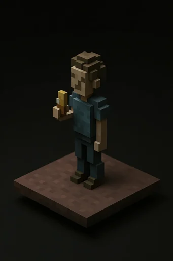 Isometric Voxel Narratives style reference image — minimalist geometry