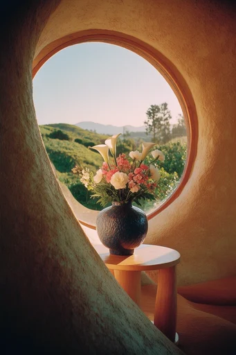 Solar Retro-Organic Modernism style reference image — analog film grain