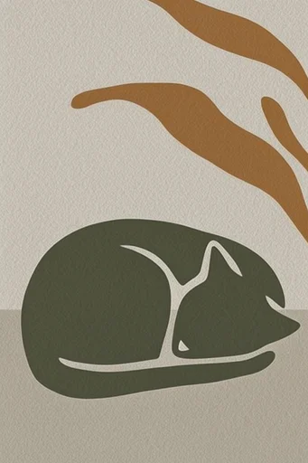 Organic Earthy Minimalism style reference image — mid-century modern graphic