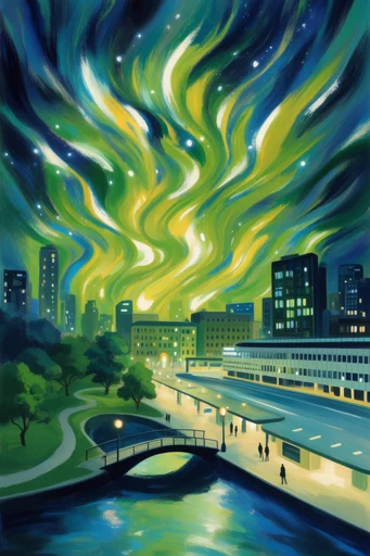 Luminous Nocturnal Whimsy style reference image — whimsical storybook illustration