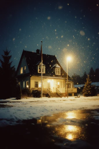 Cinematic Nocturnal Melancholia style reference image — atmospheric bokeh