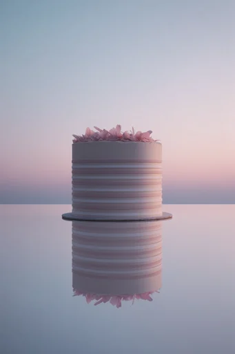 Serene Pastel Minimalism style reference image — liminal landscape