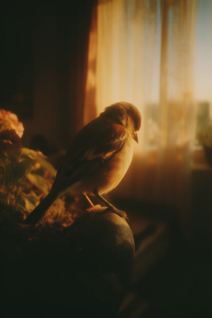 Nostalgic Amber Dreamscape style AI image example 3