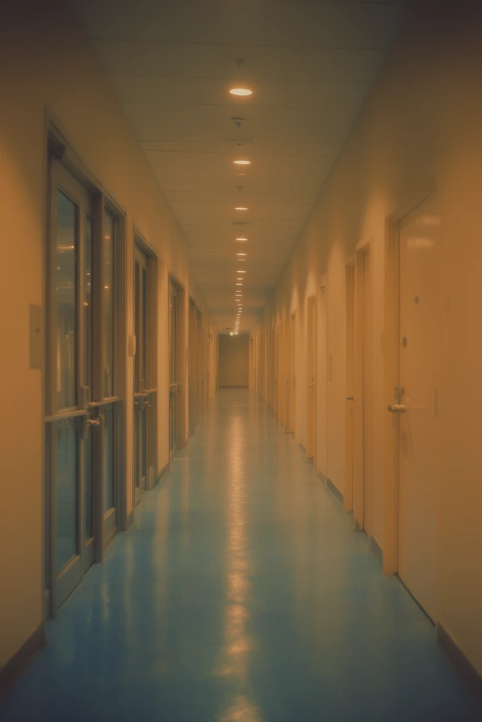 Monochromatic Liminal Fluorescents style AI image example 2