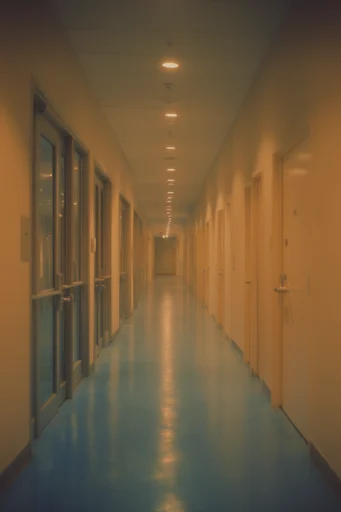 Monochromatic Liminal Fluorescents style AI image example 2