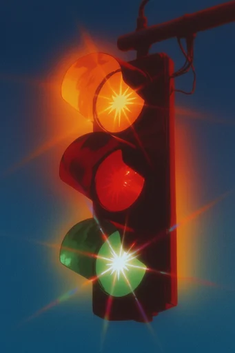 Prismatic Retro Cosmicism style reference image — prismatic lens flare