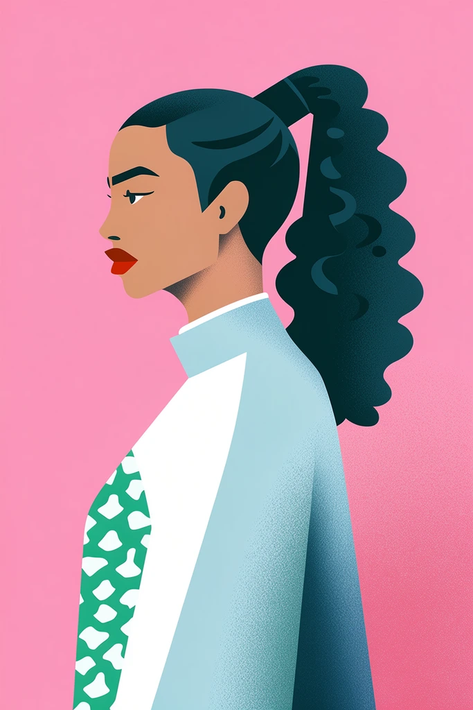 Textured Minimalist Pop style AI image example 1