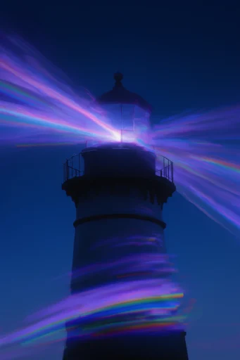 Luminous Chromatic Dissolution style reference image — ethereal silhouette