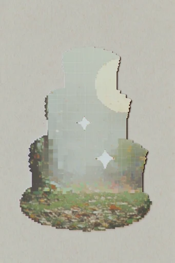 Digital Modernist Collage style reference image — lo-fi digital artifacts