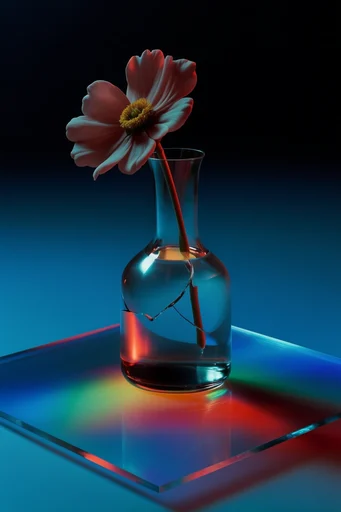 Cinematic Neon Noir style reference image — high-contrast studio photography