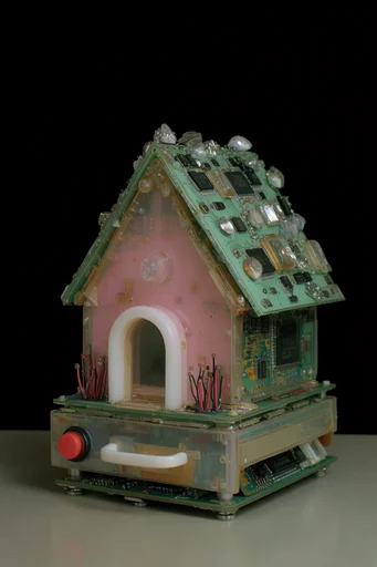 Translucent Cyber-Organic Assemblage style AI image example 4