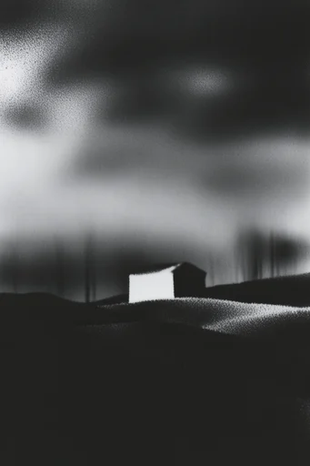 Stark Analog Noise style reference image — heavy analog grain