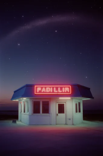 Cinematic Neon Liminality style reference image — nostalgic americana