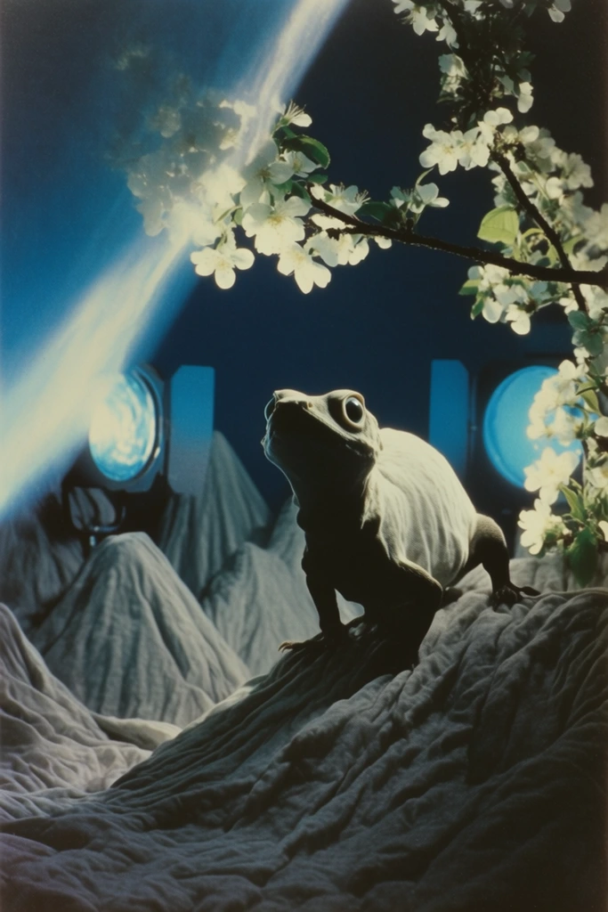 Surreal Retro Collage style AI image example 3