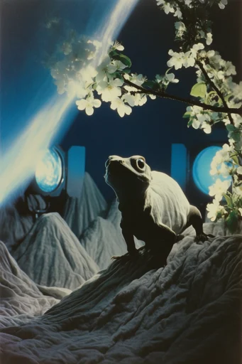 Surreal Retro Collage style AI image example 3