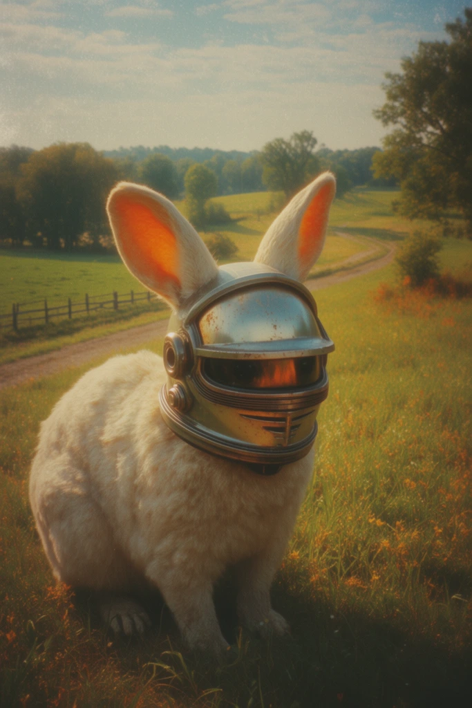 Nostalgic Surreal Futurism style AI image example 3