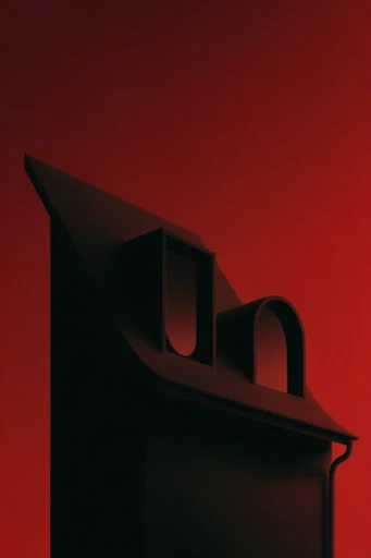 Crimson Noir Minimalism style AI image example 4