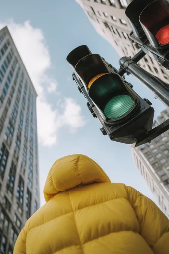 Dynamic Urban Wormseye style reference image — cinematic lighting