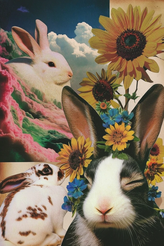 Fragmented Analog Surrealism style AI image example 3