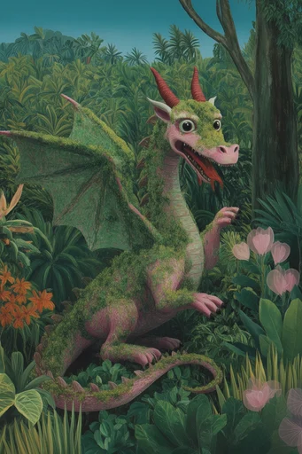 Verdant Mythic Tapestry style reference image — diffused atmospheric light