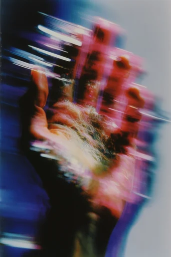 Kinetic Neon Spectralism style reference image — chromatic aberration