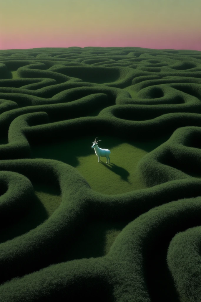 Surreal Botanical Minimalism style AI image example 3