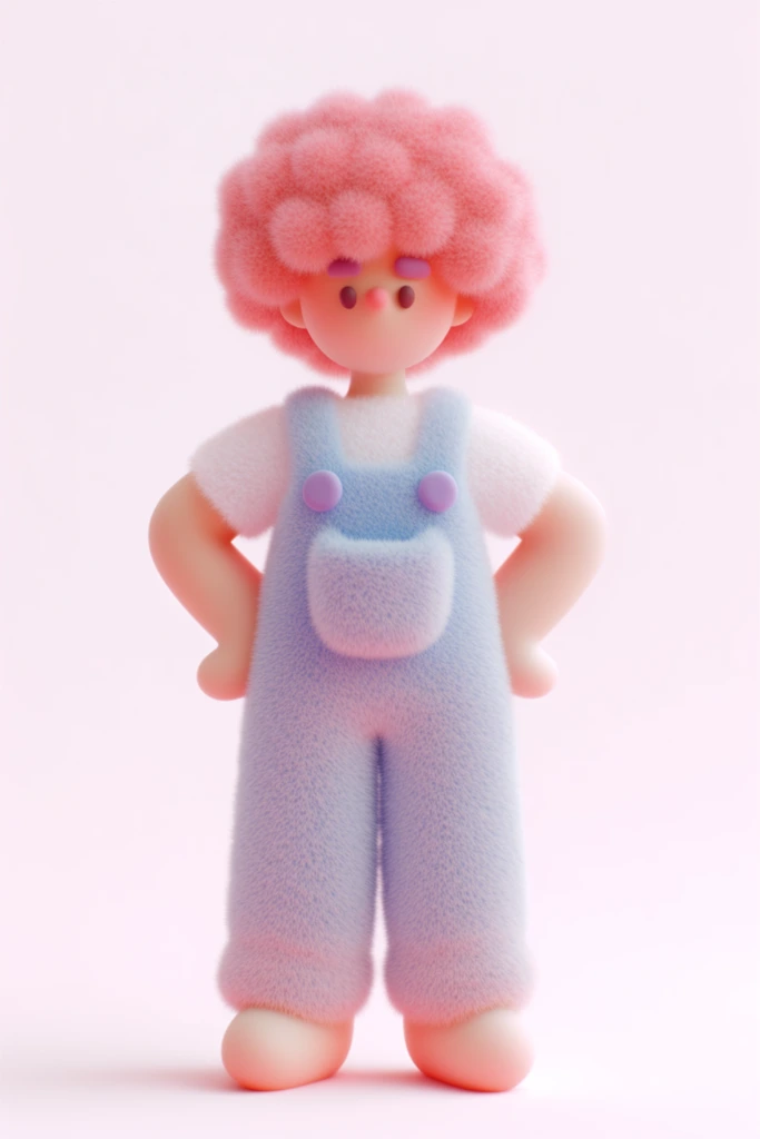 Plush Whimsical 3D style AI image example 1