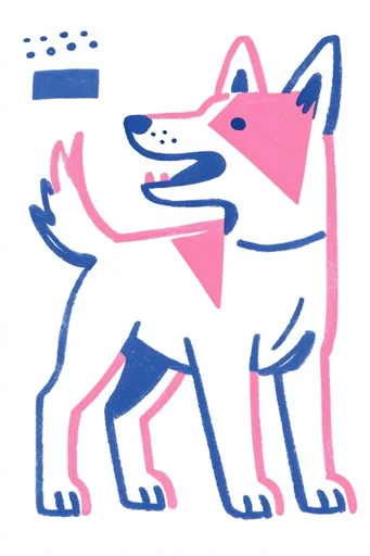 Playful Risograph Naivety style reference image — vibrant saturated palette
