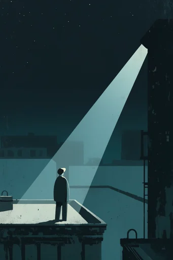 Moody Nocturnal Whimsy style reference image — stylized graphic illustration