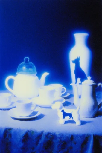 Luminescent Cobalt Nocturne style reference image — bioluminescent glow