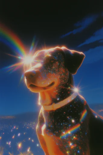Retro Cosmic Airbrush style reference image — soft focus glow