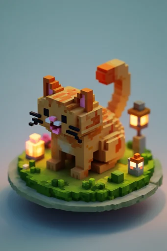 Charming Isometric Voxelworlds style reference image — magicavoxel aesthetic