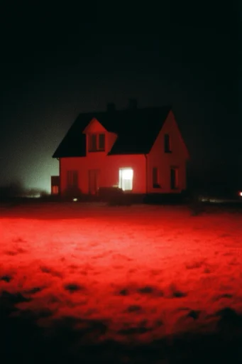 Crimson Noir Nocturne style reference image — infrared thermal aesthetic