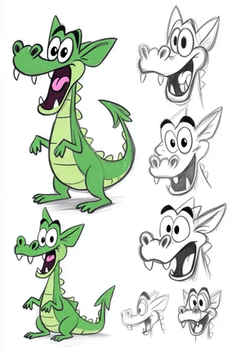 Graphic Cartoon Expressionism style reference image — flat digital color