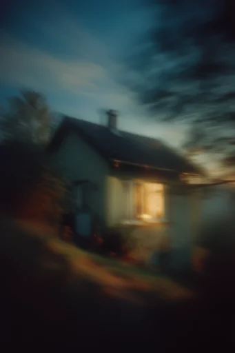 Cinematic Nocturnal Blur style reference image — warm amber glow