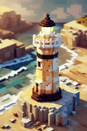 Cinematic Voxel Dioramas style reference image — warm atmospheric bloom