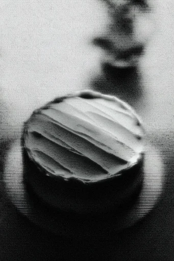 Monochrome Analog Glitch style reference image — VHS degradation
