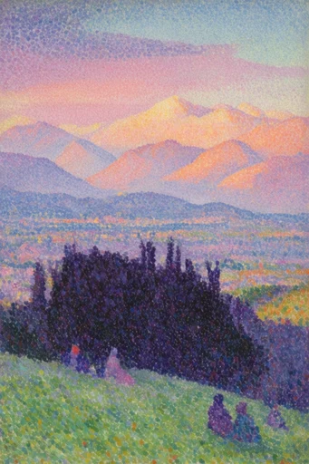 Luminous Chromatic Pointillism style reference image — luminous atmosphere