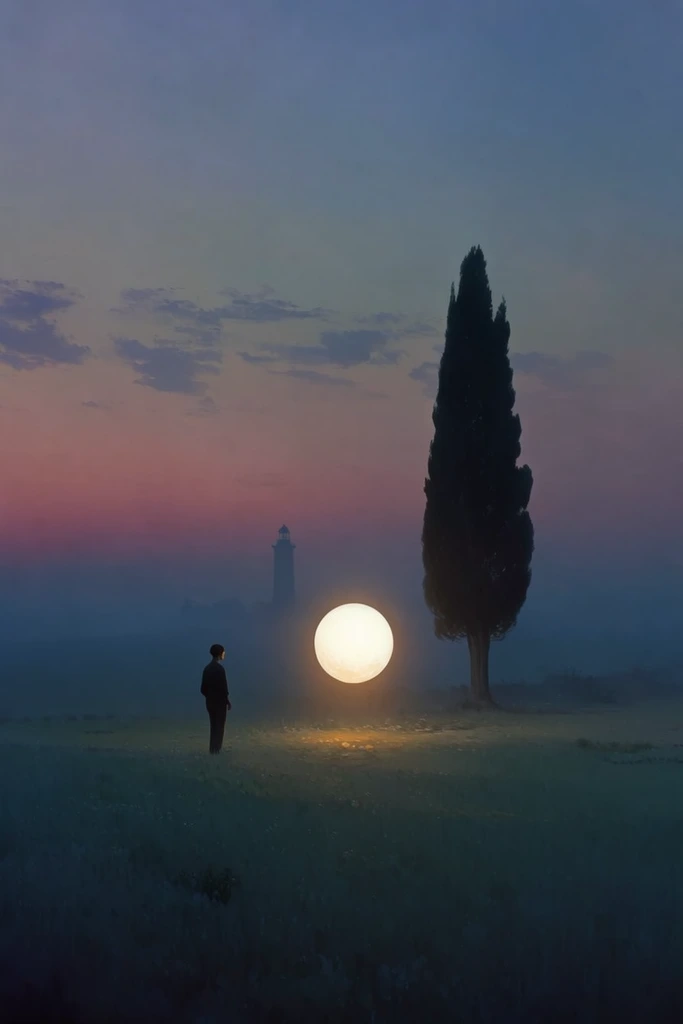 Misty Nocturnal Surrealism style AI image example 2