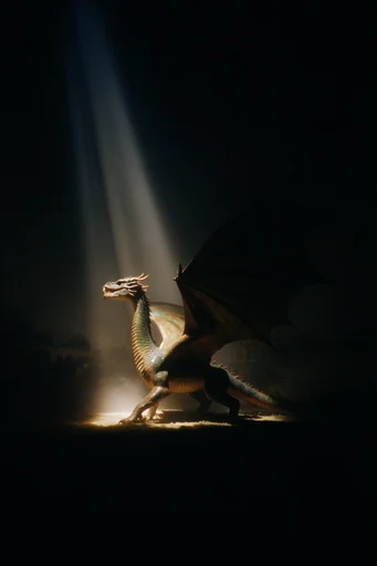 Volumetric Chiaroscuro Mysticism style reference image — dramatic silhouette