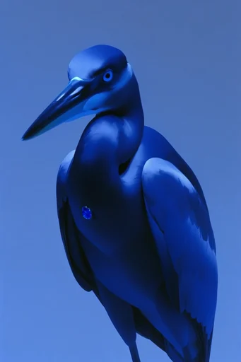 Electric Cobalt Noir style reference image — avant-garde beauty
