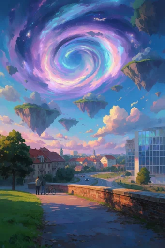 Luminous Cosmic Dreamscape style reference image — surreal cosmic landscape