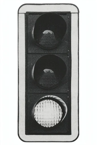 Monochrome Analog Disturbance style reference image — distressed xerox texture
