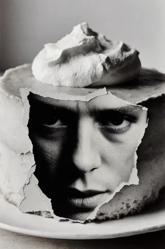 Fragmented Noir Portraiture style reference image — raw emotional gaze