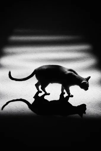 Stark Geometric Chiaroscuro style AI image example 3