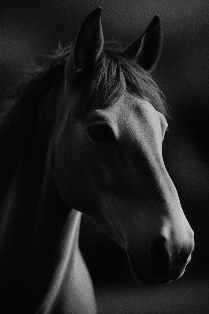 Intimate Chiaroscuro Noir style AI image example 3