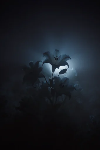 Cinematic Nocturnal Minimalism style reference image — stark silhouettes